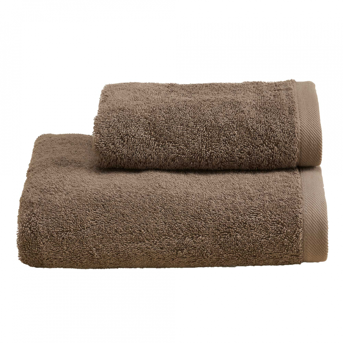 Elisa Hand And Guest Terry Towels Set, Brown