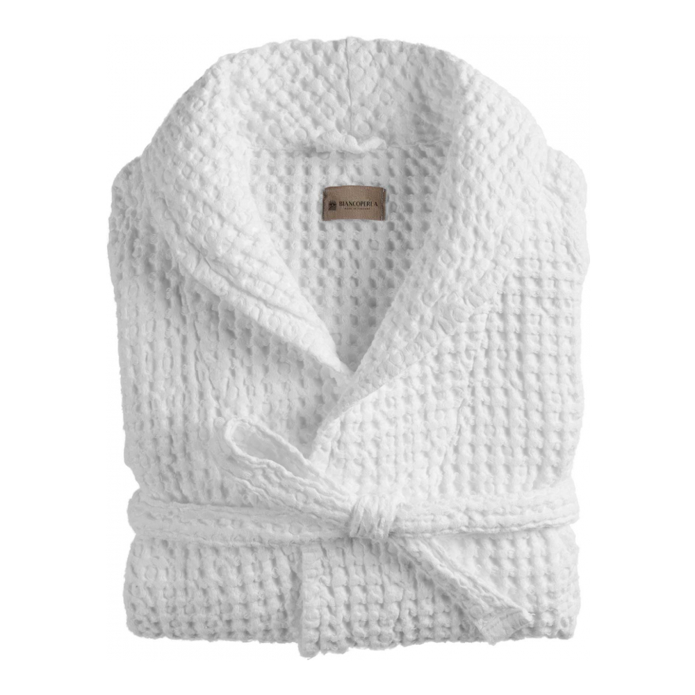 Zeno Peignoir À Col Châle, Blanc