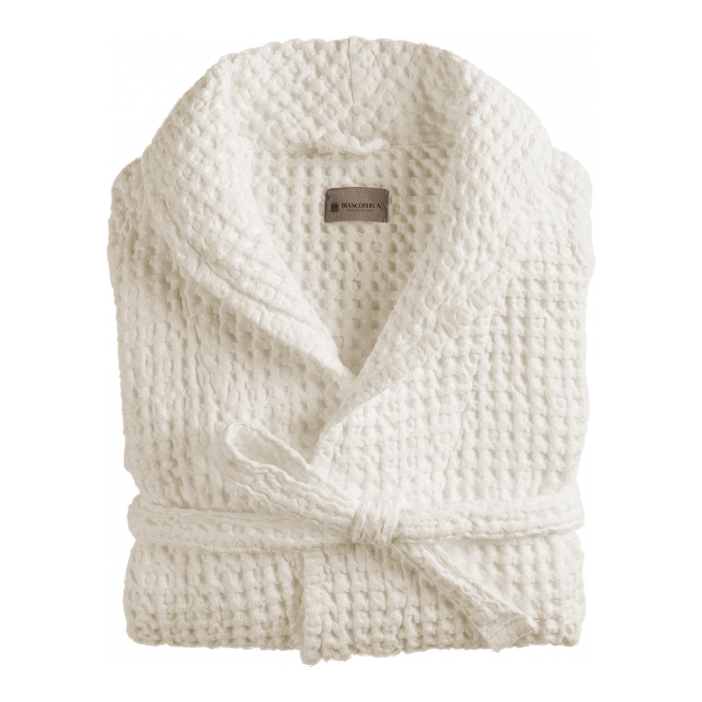 Zeno Peignoir À Col Châle, Ivoire