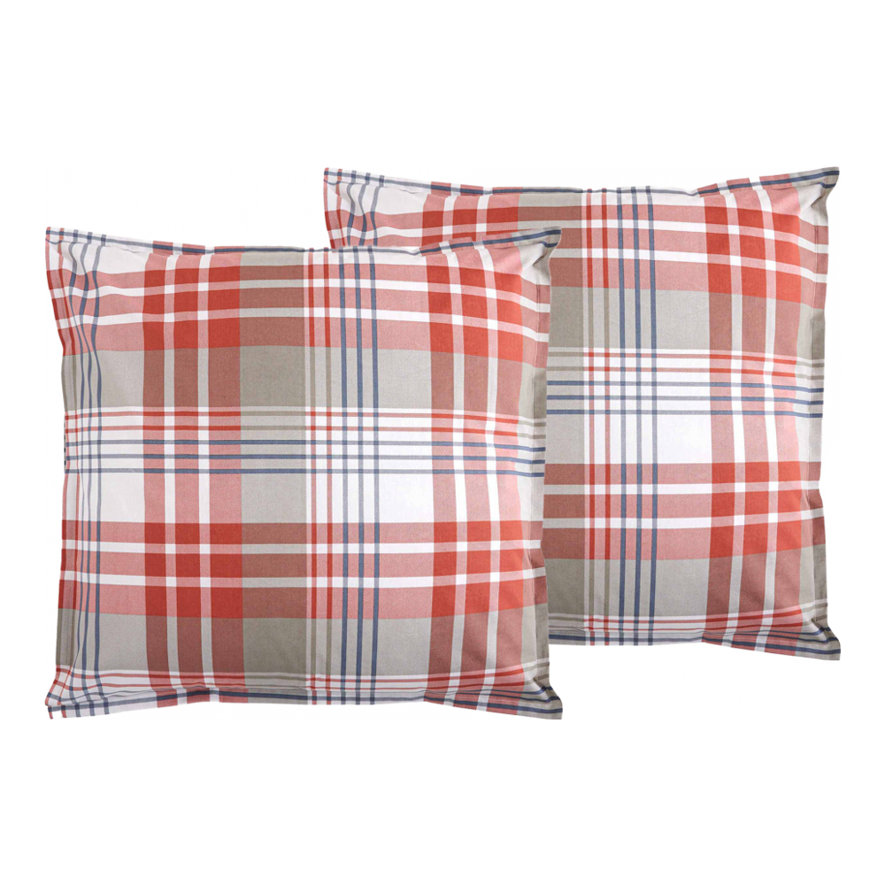 Tancredi Set Of 2 Pillowcases, Red/Bluee