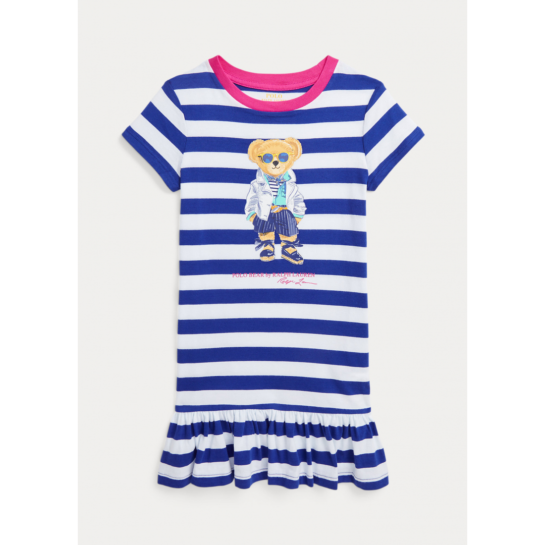 'Polo Bear' T-Shirt-Kleid für Kleine Mädchen