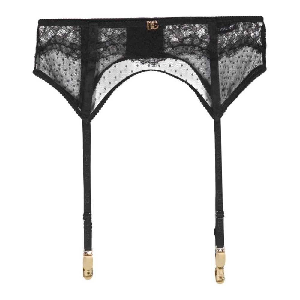 'DG-Lettering Lace' Strumpfhalter für Damen