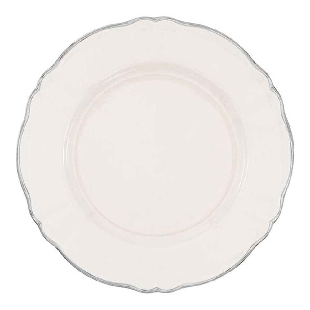 'Ivory Platinum Rim' Essteller - 26.5 cm