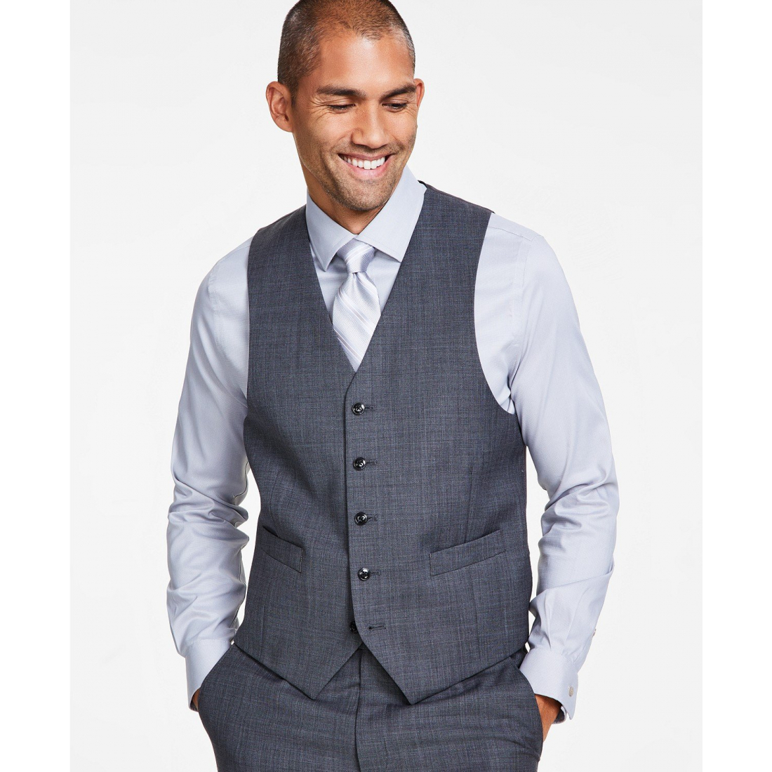 Gilet 'Classic-Fit Stretch Solid Suit' pour Hommes