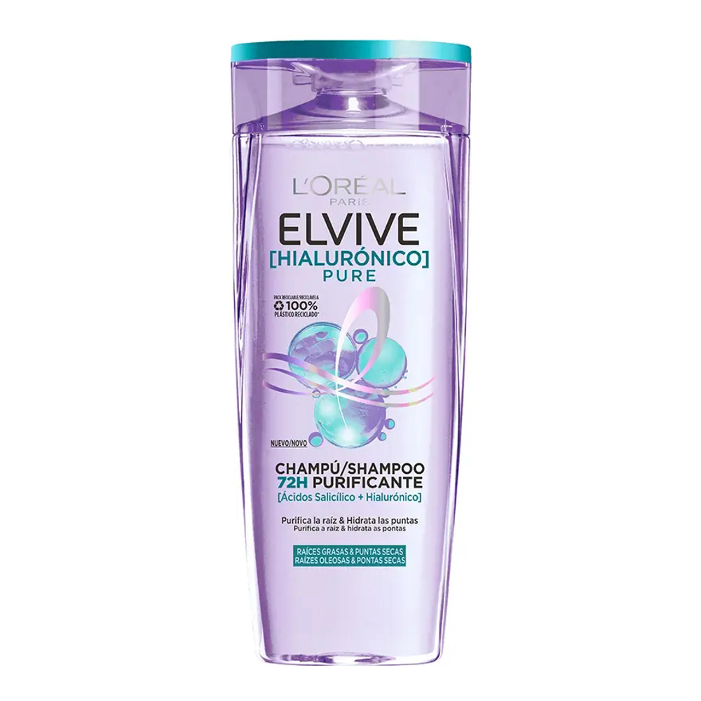 'Elvive Hyaluronic Pure' Shampoo - Oily Roots & Dry Ends, 380 ml