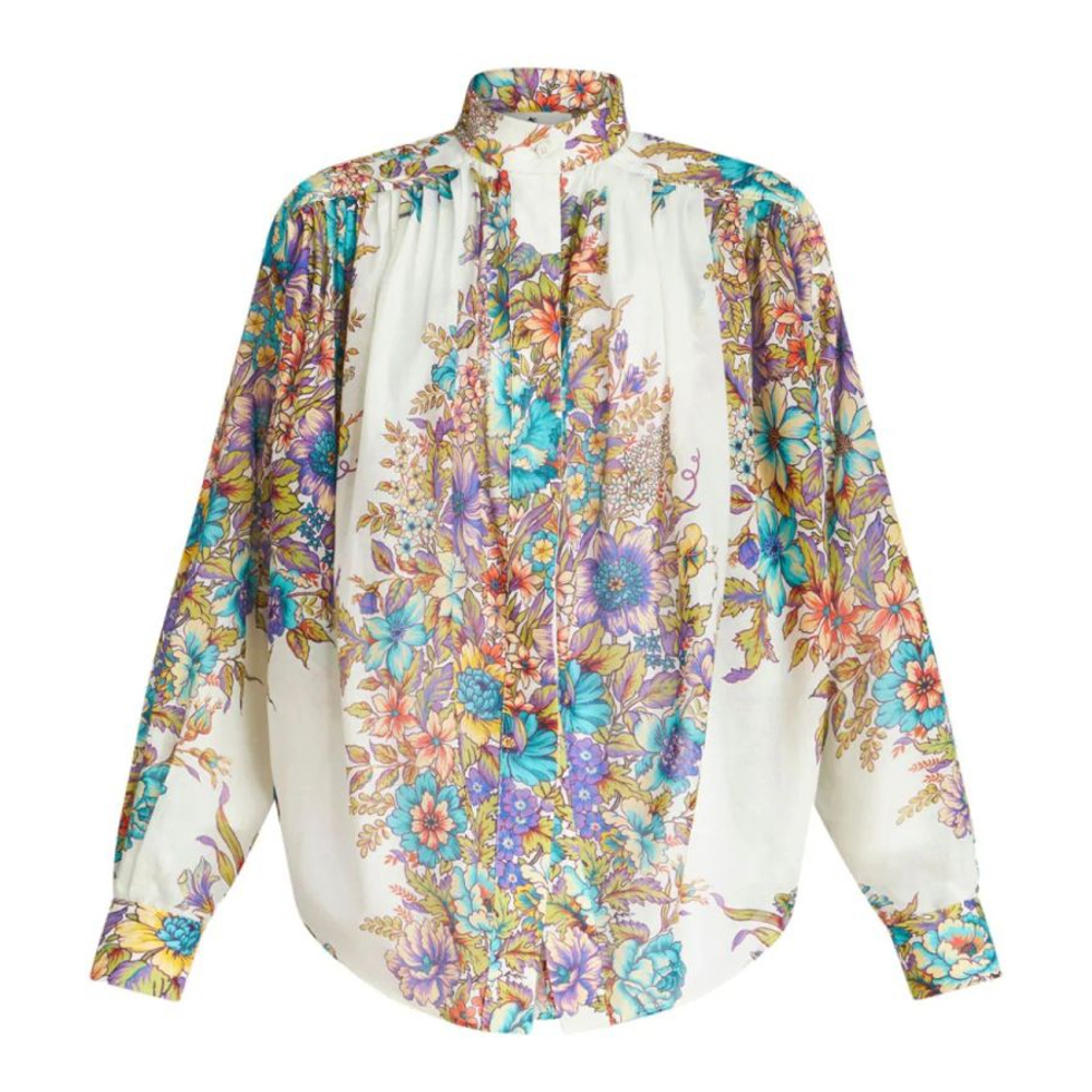 'Floral' Langärmelige Bluse für Damen