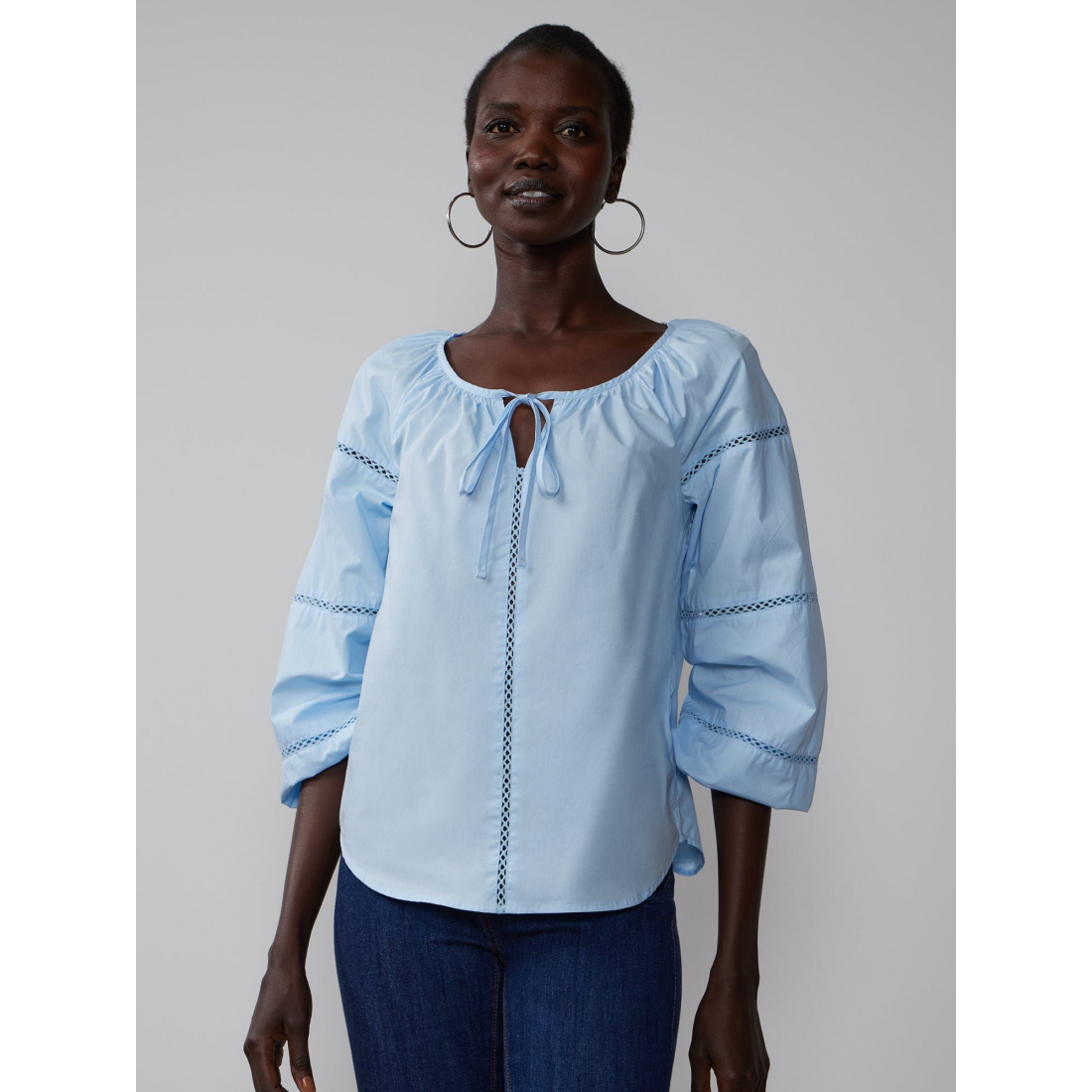 Top à manches longues 'Ladder Trim' pour Femmes