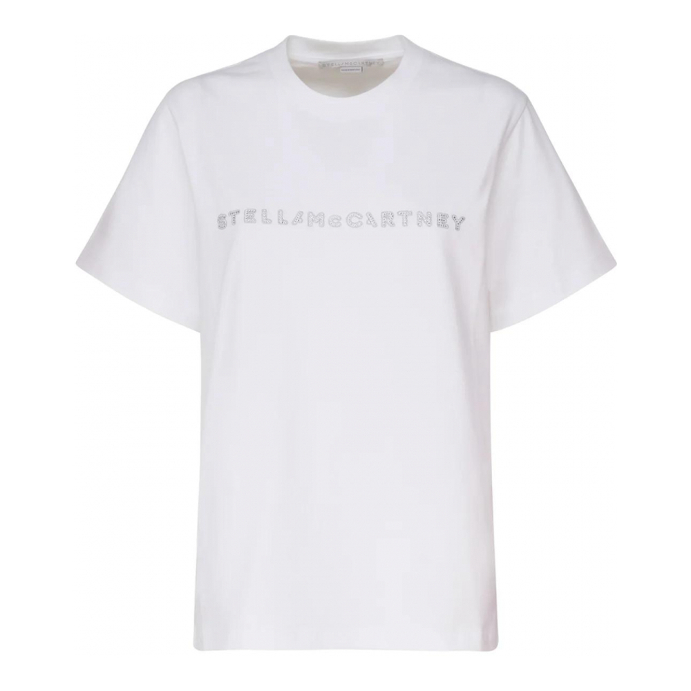 T-shirt 'Crystal-Embellished Logo' pour Femmes