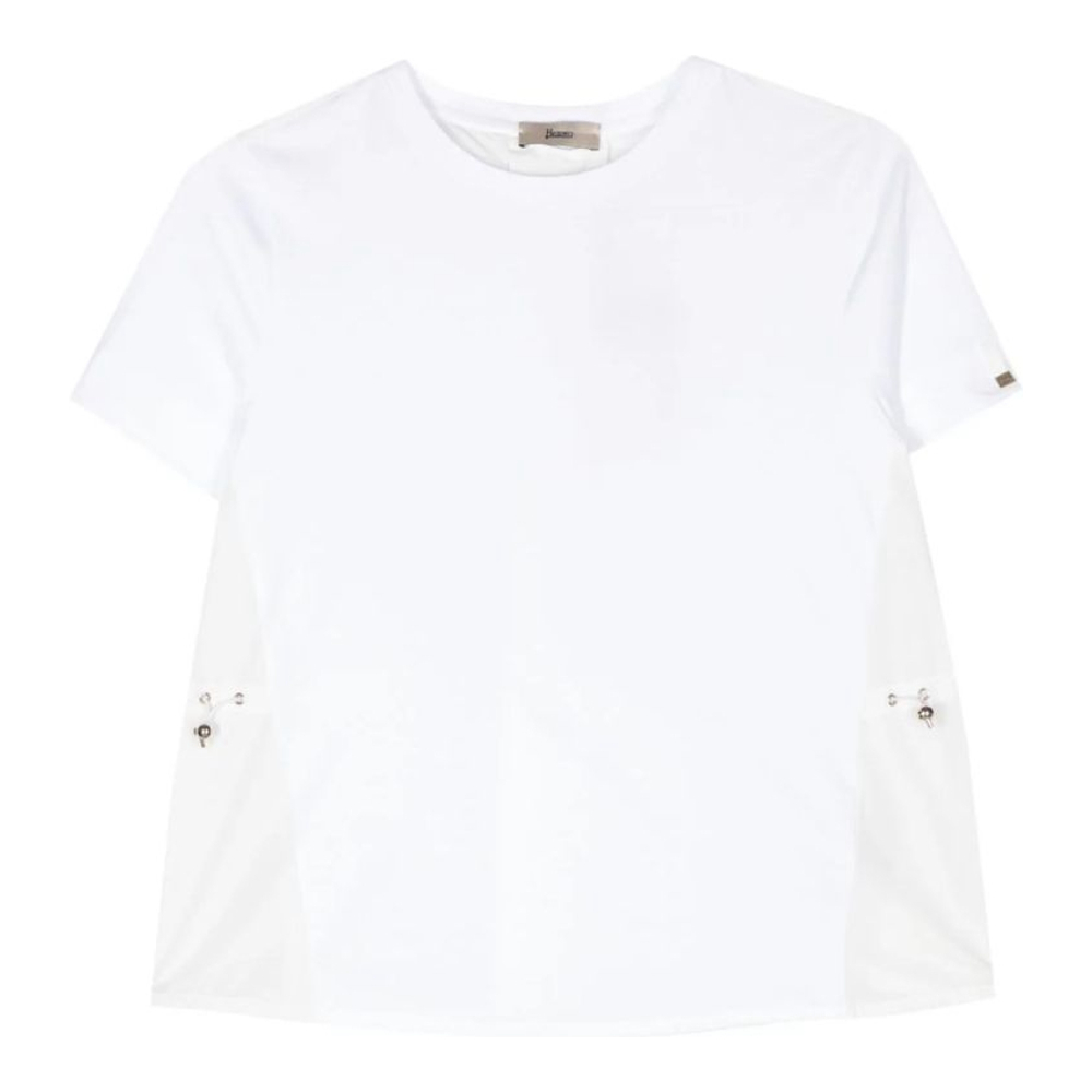 'Contrast-Panel' T-Shirt für Damen