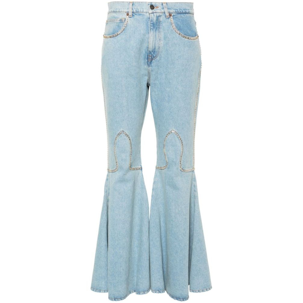 Jeans 'Crystal-Embellished Flared' pour Femmes