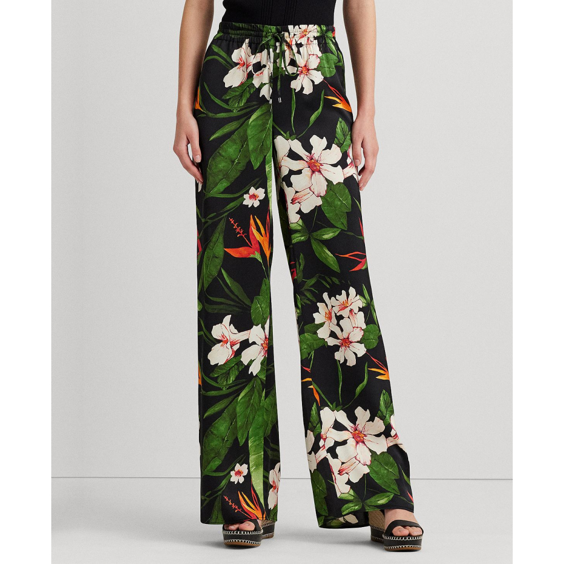 Women's 'Floral Charmeuse' Trousers