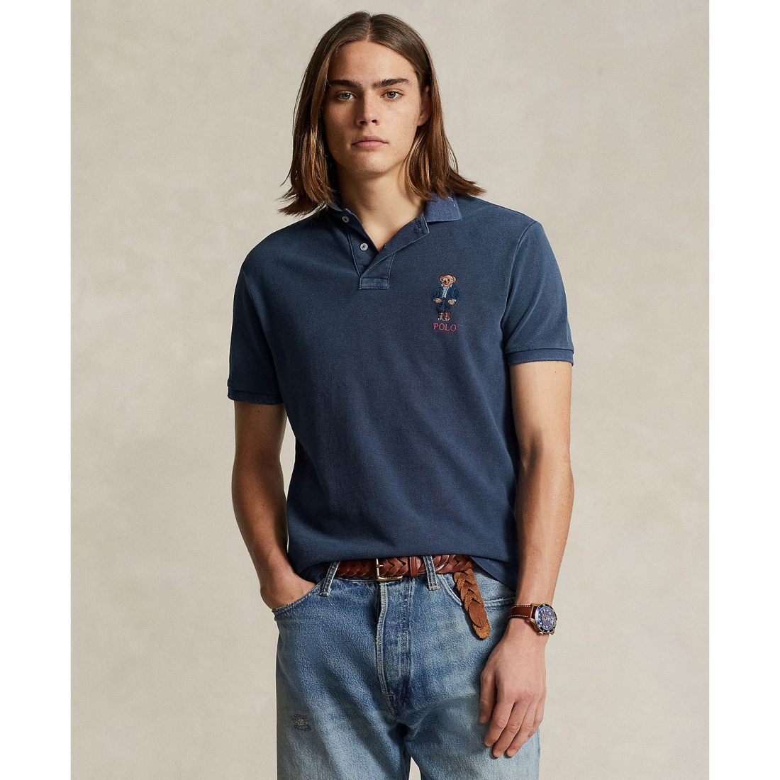 'Polo Bear Mesh' Polohemd für Herren