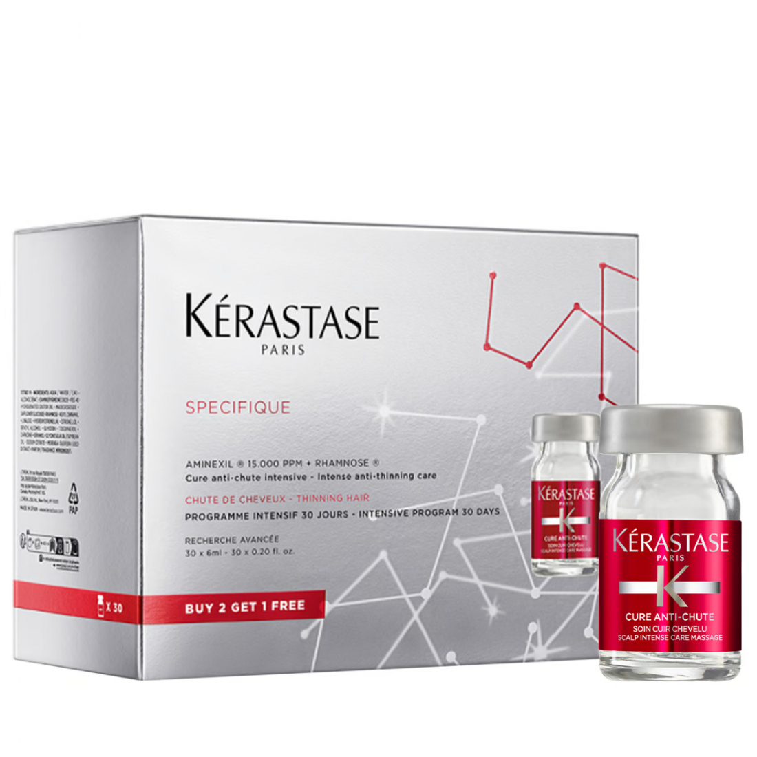 Traitement contre la chute des cheveux 'Spécifique Aminexil Cure Intensive' - 30 Ampoules, 6 ml
