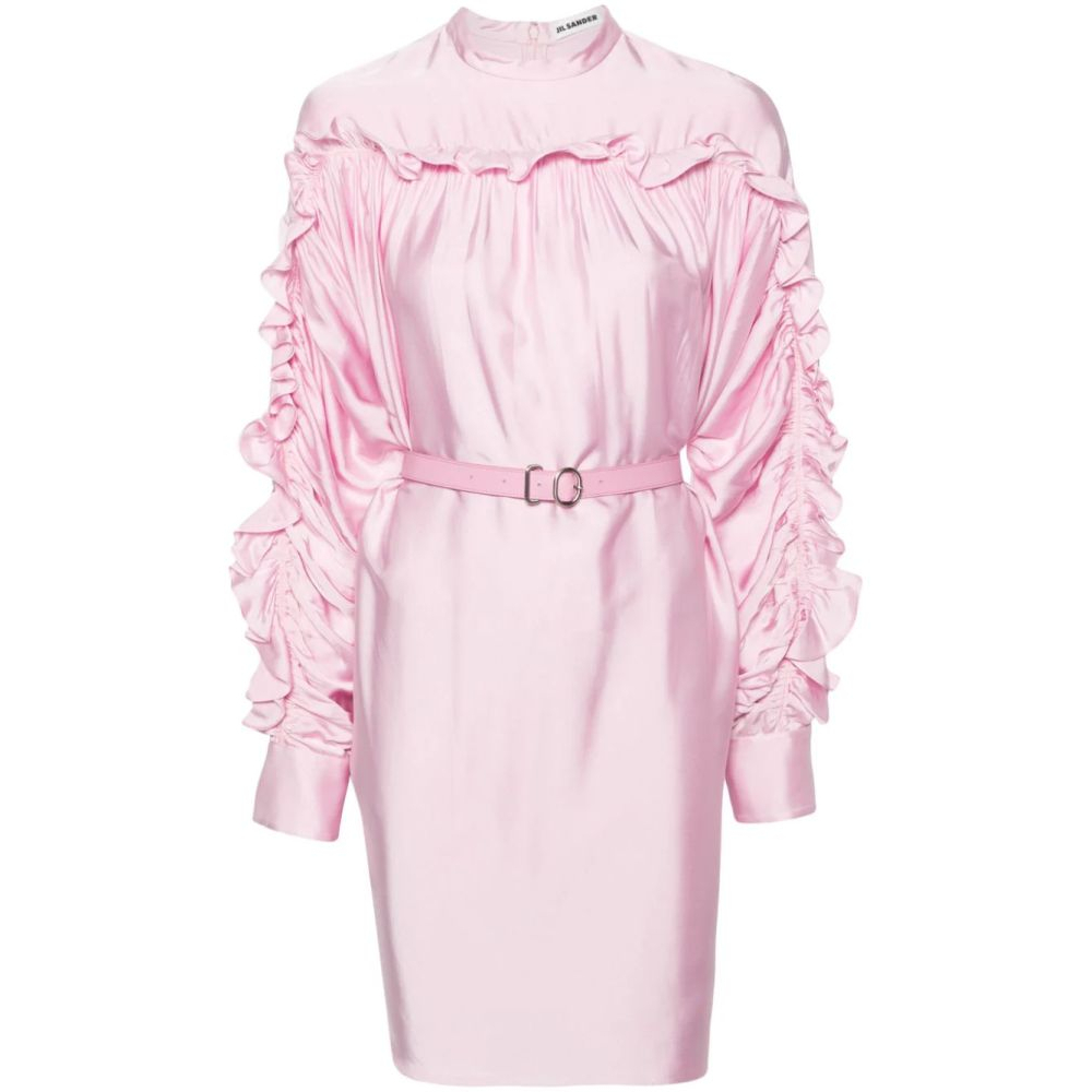 Robe Midi 'Ruffled Belted' pour Femmes