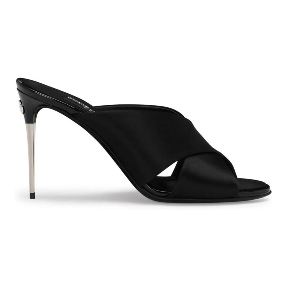 Women's 'Crossover-Strap Stiletto' High Heel Mules