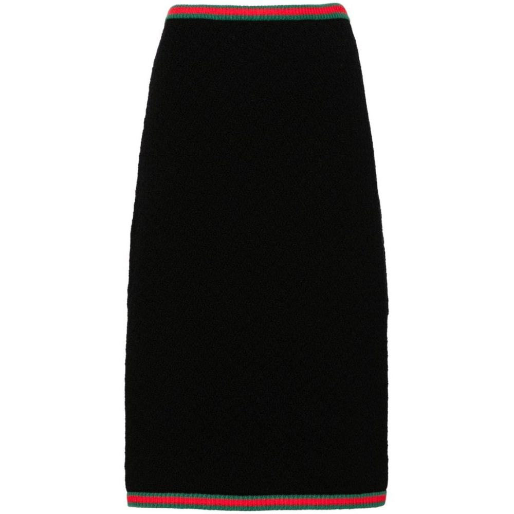 Women's 'Web-Stripe' Midi Skirt
