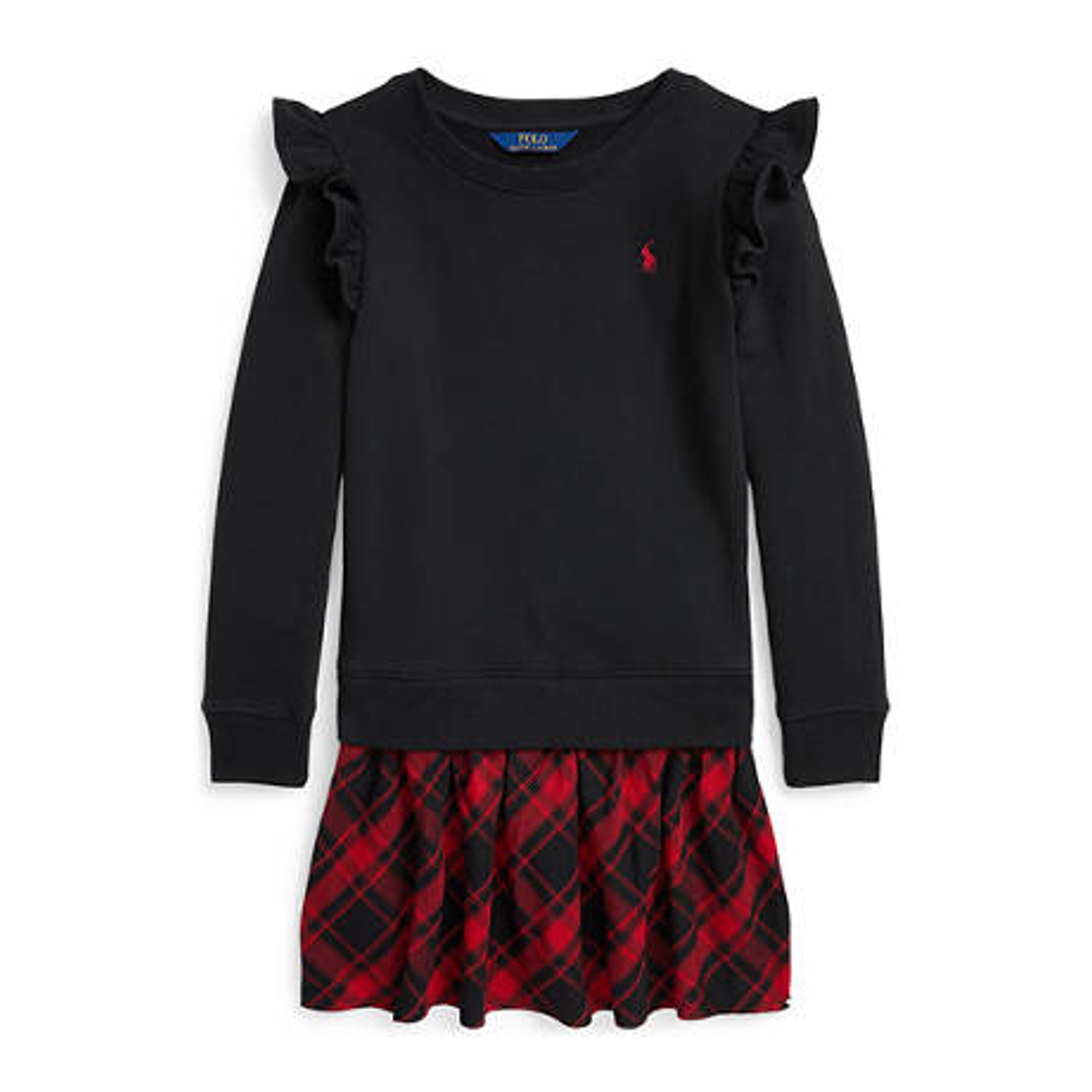 'Plaid' Sweatshirt Kleid für große Mädchen