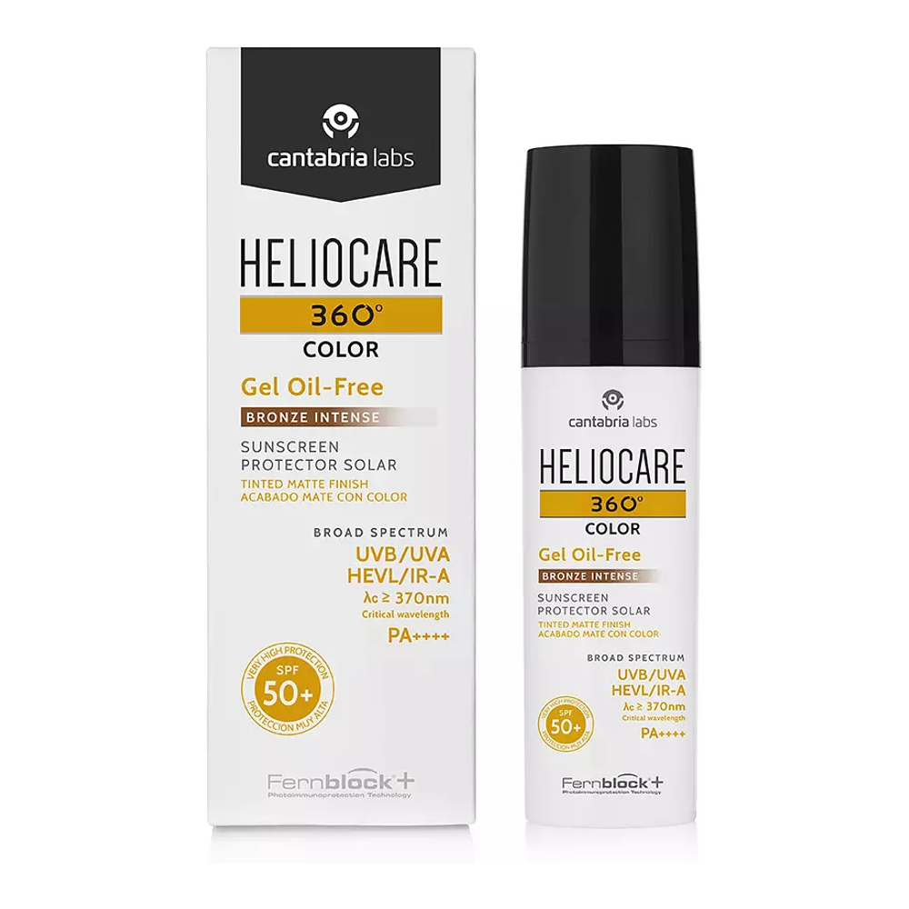 '360° Gel Oil Free Matte Finish SPF50+' Tinted Sunscreen - Bronze Intense 50 ml