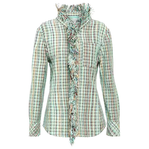 Veste 'Check With Fringes' pour Femmes