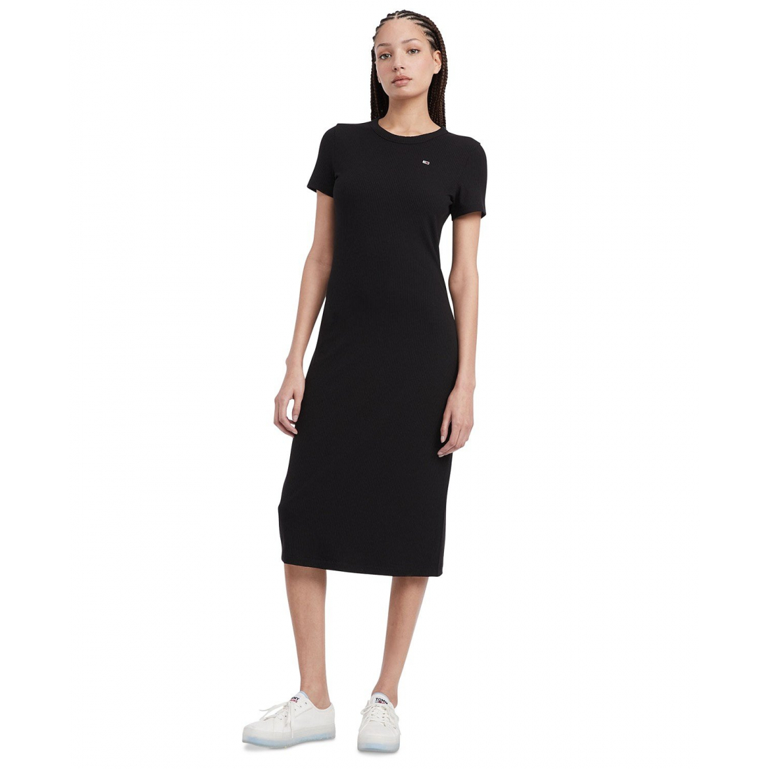Robe Midi 'Ribbed Bodycon' pour Femmes