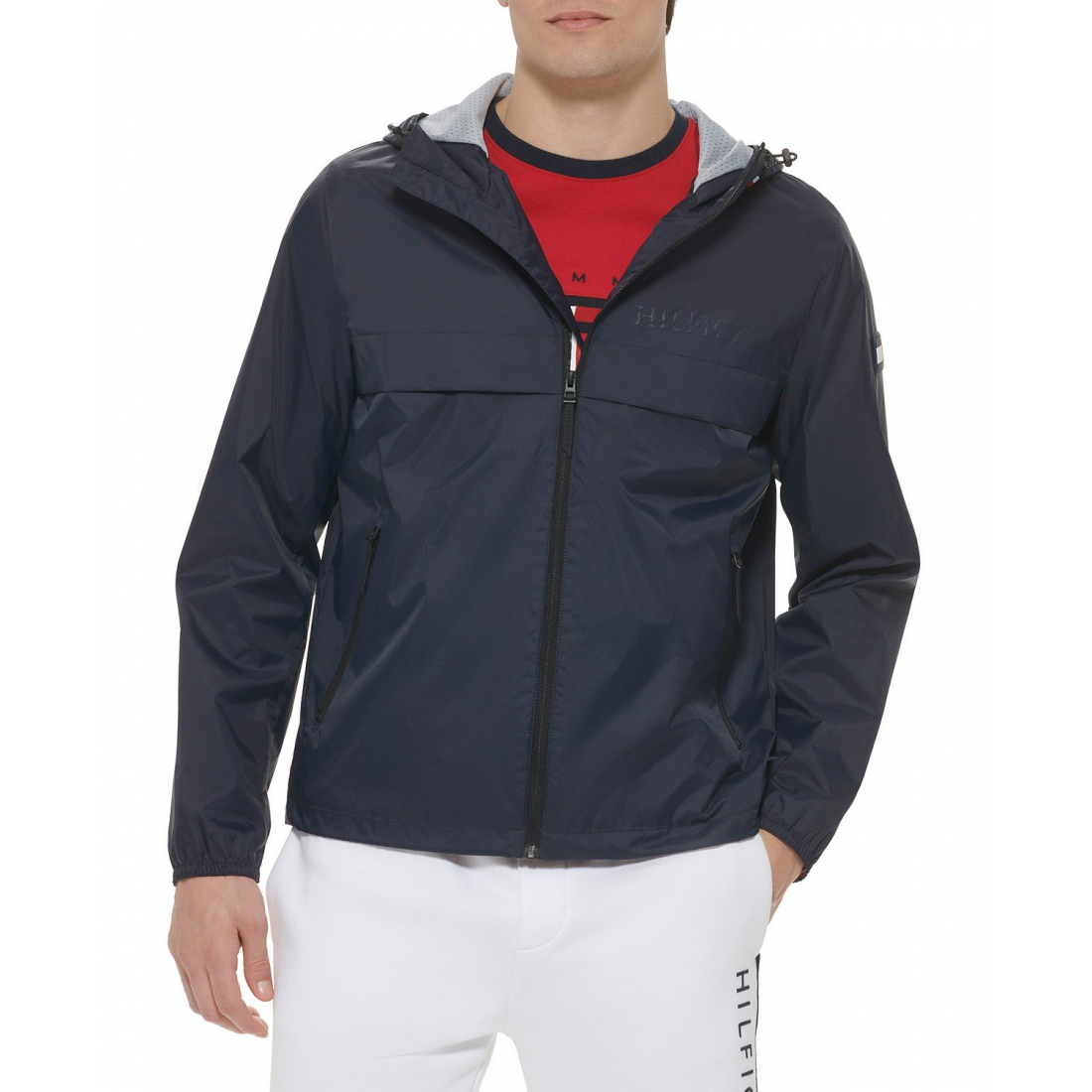 Men's 'Stretch Hooded Zip-Front' Rain Jacket