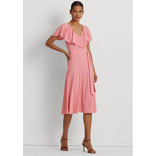 'Belted Bubble Crepe Dress' pour Femmes