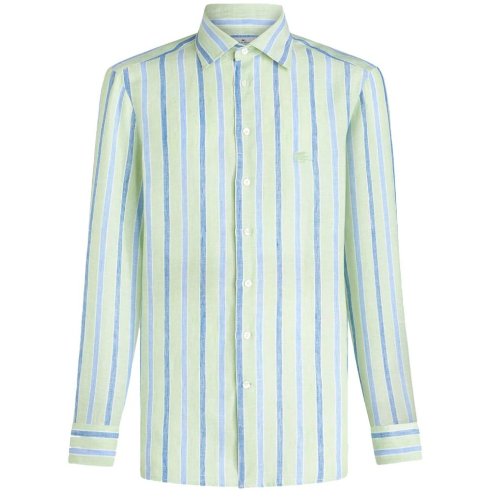Men's 'Pegaso-Embroidered Striped' Shirt