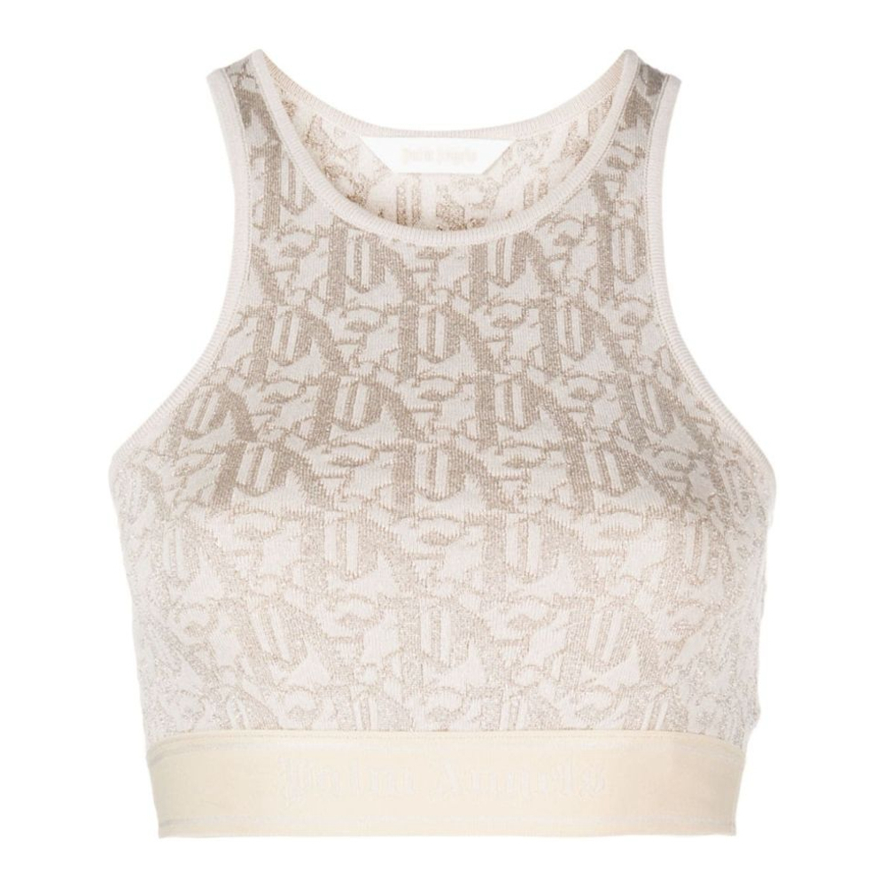 Crop Top 'Monogram' pour Femmes