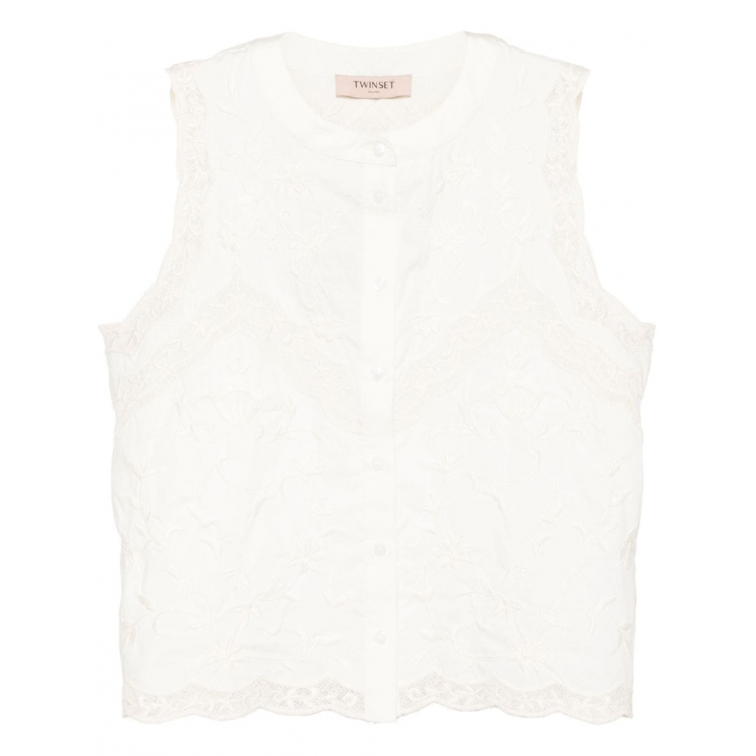 Women's 'Floral-Embroidered' Sleeveless Blouse