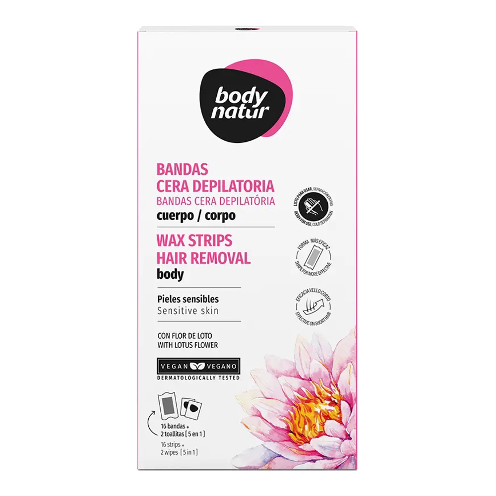 'Body with Lotus Flower' Wax Strips - 16 Pieces