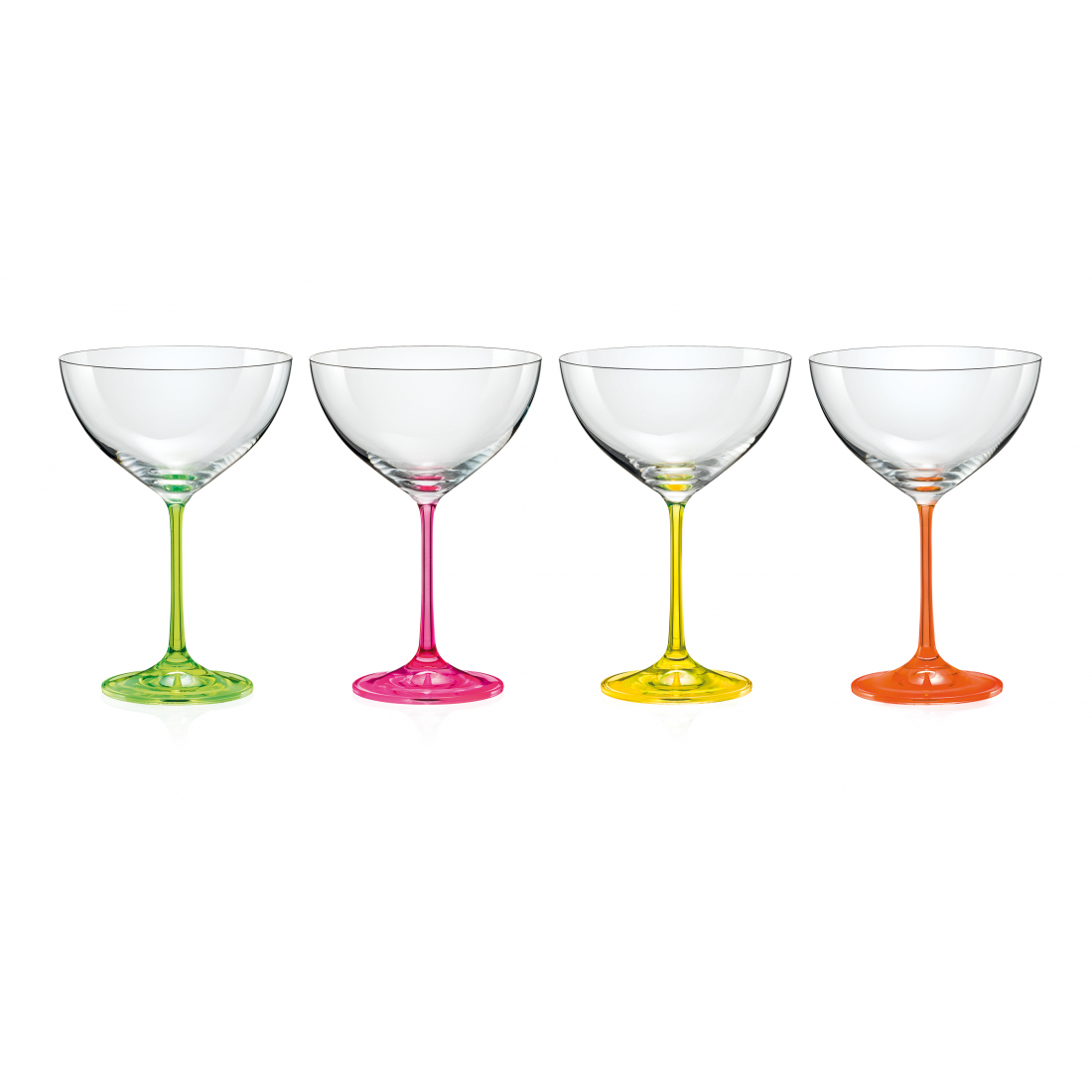 Set mit 4 Cocktailgläsern – Neon – 340 ml