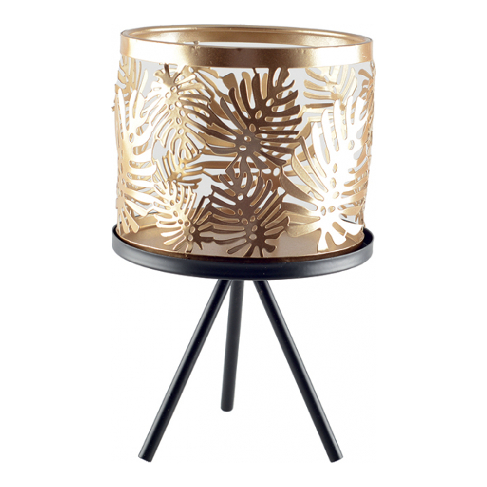 Metal Plant Stand With Golden Vase H.22.5cm
