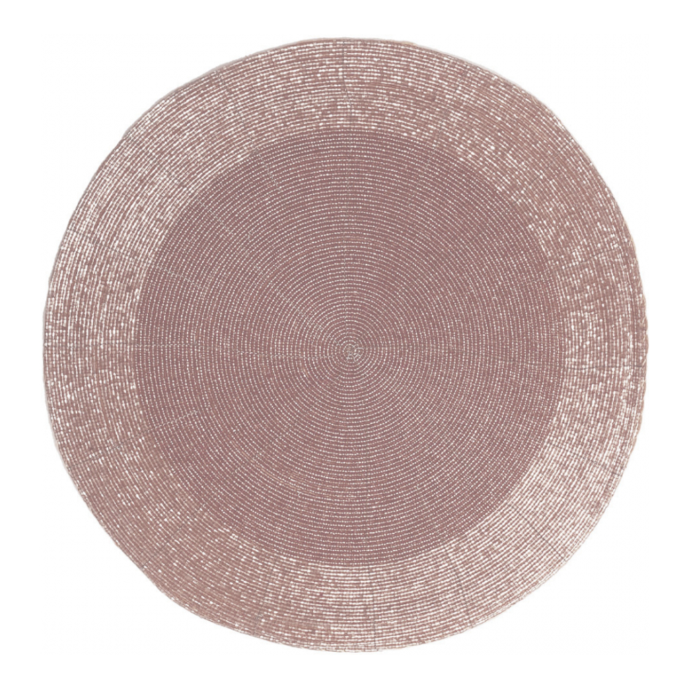 Pfirsichfarbenes, perlenbesetztes Platzset