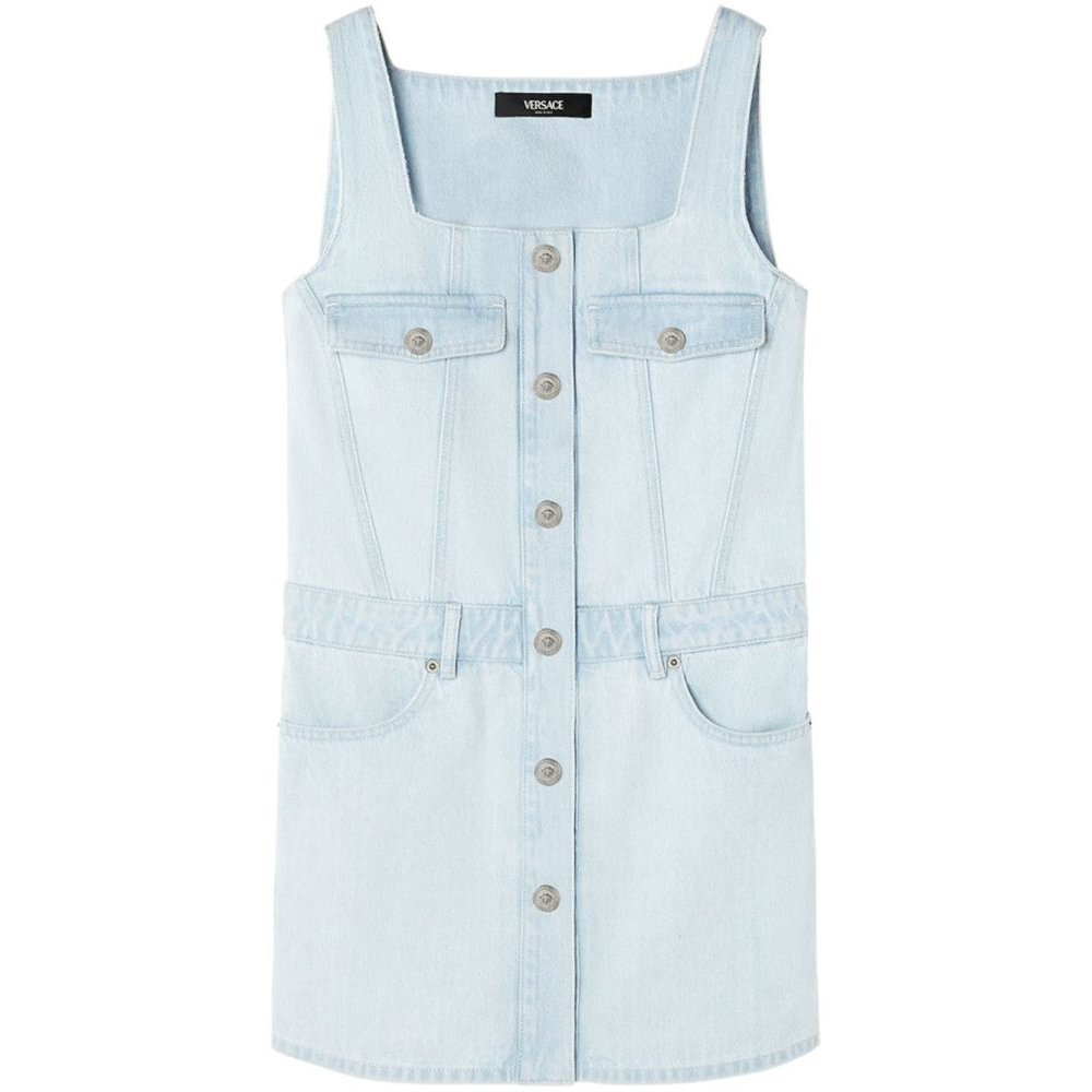 Women's 'Medusa-Buttons Mini' Denim Dress