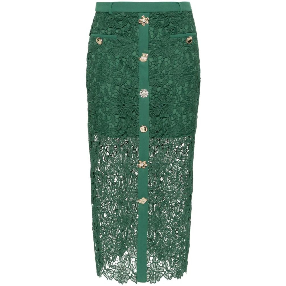 Women's 'Guipure-Lace' Midi Skirt