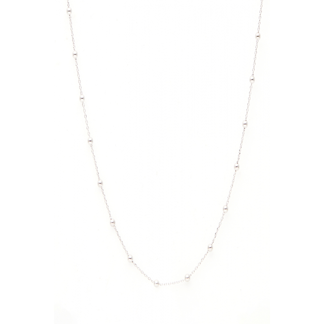 43cm White Gold Ball Chain (375/1000)
