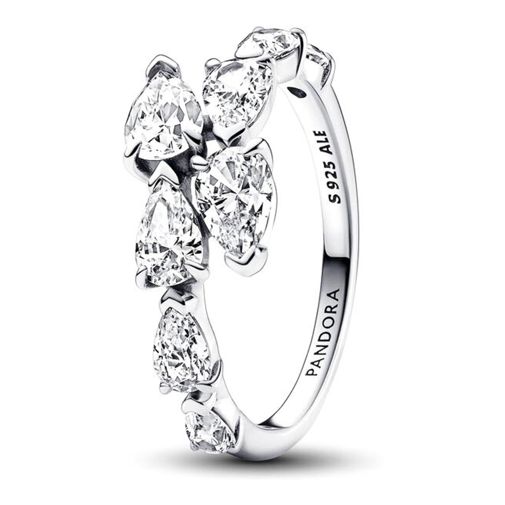 Women's 'Sparkling Overlapping Band' Ring