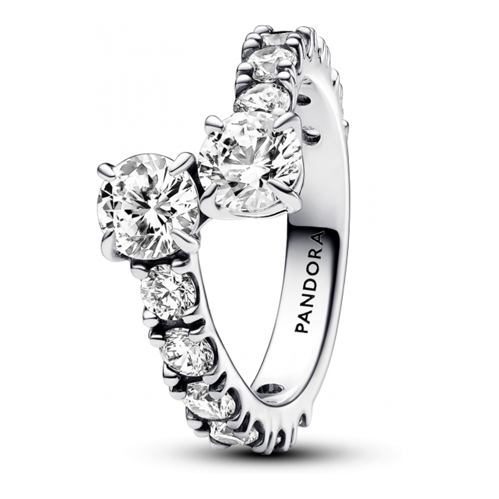 Women's 'Sparkling Overlapping Band' Ring