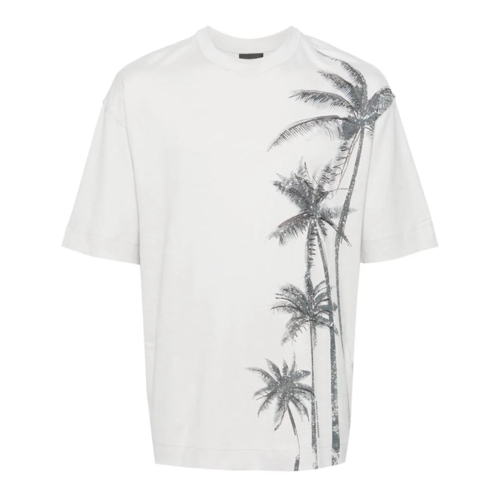 'Palm Tree-Print' T-Shirt für Herren