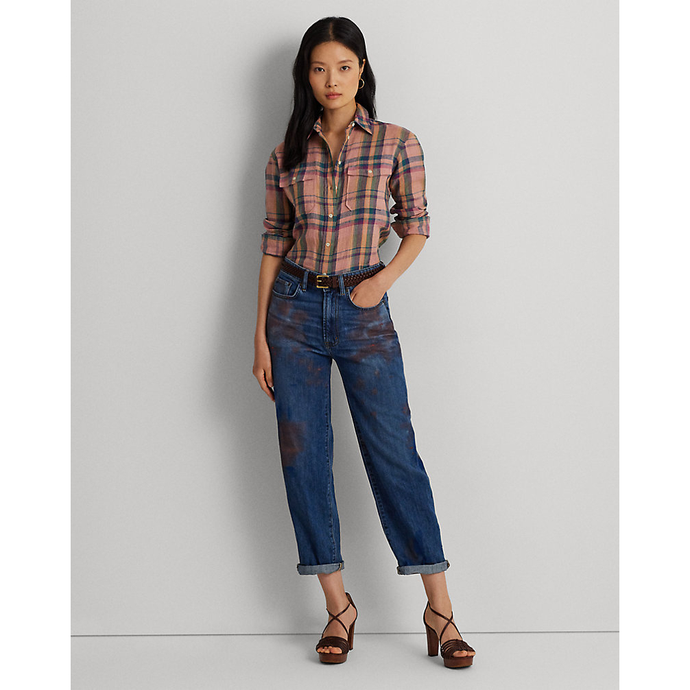 Women's 'Painted High-Rise Relaxed' Cropped Jeans