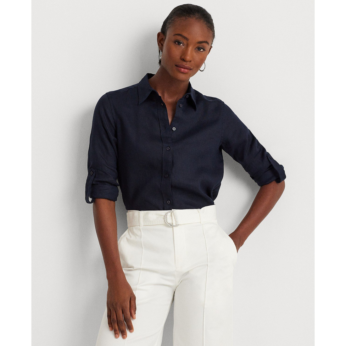 'Linen Shirt, Regular & Petite' pour Femmes