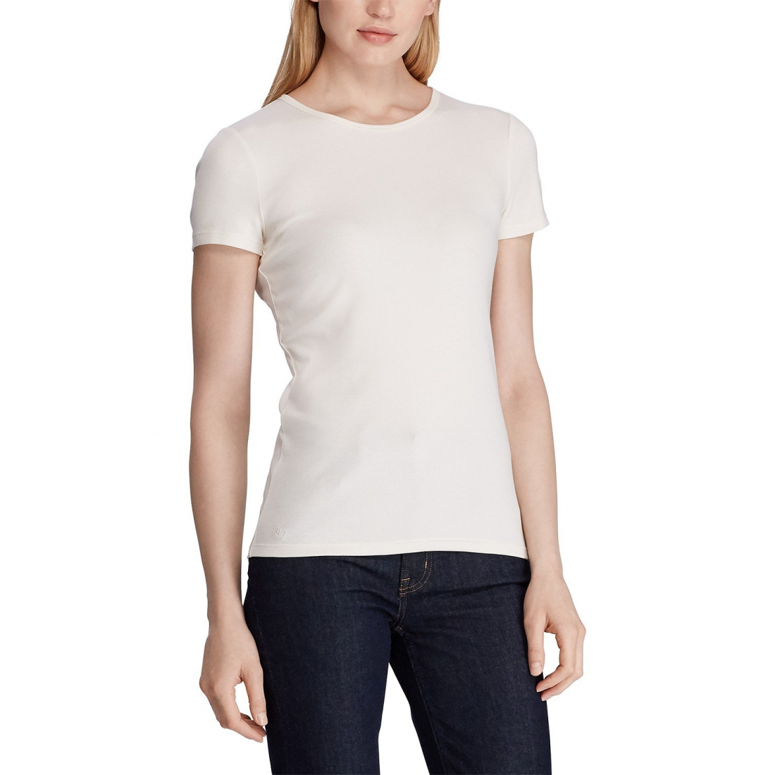 'Stretch Knit T-Shirt, Regular & Petite' pour Femmes