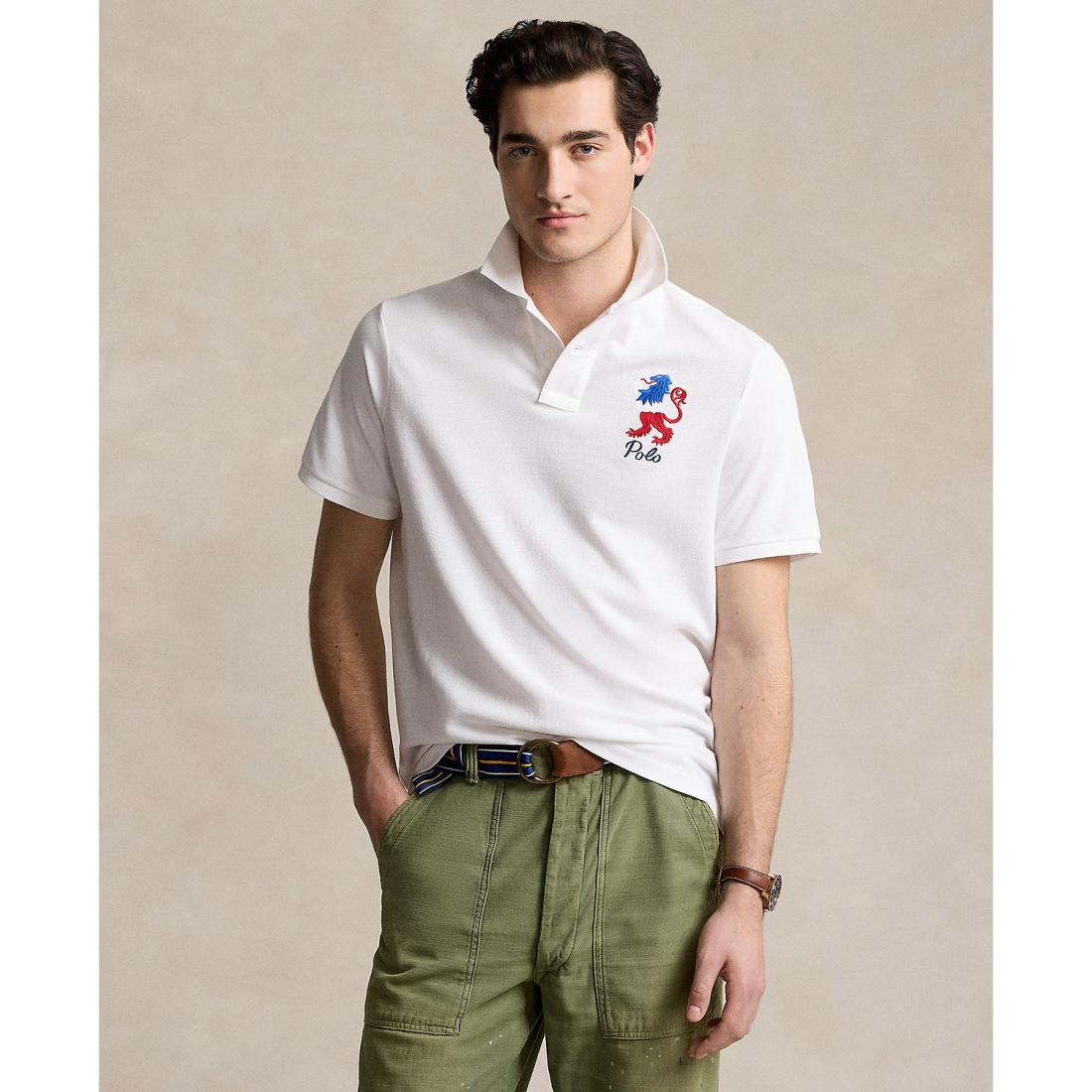 Men's 'Classic-Fit Embroidered' Polo Shirt