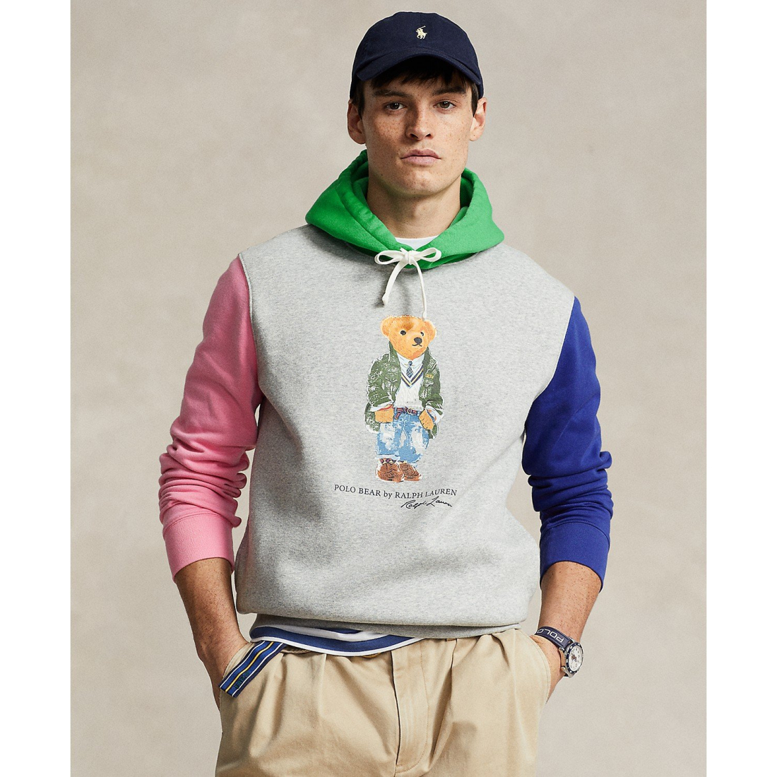 Sweatshirt à capuche  'Polo Bear Color-Blocked' pour Hommes