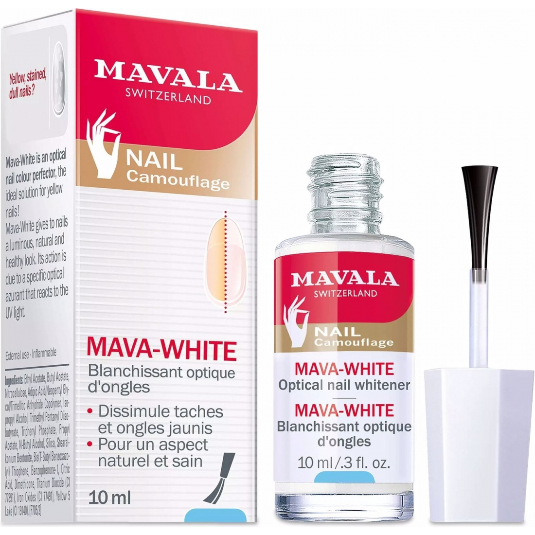 Blanchisseur d'ongles 'Mava-White' - 10 ml