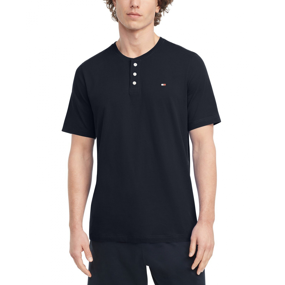 Henley à manches courtes 'Solid' pour Hommes