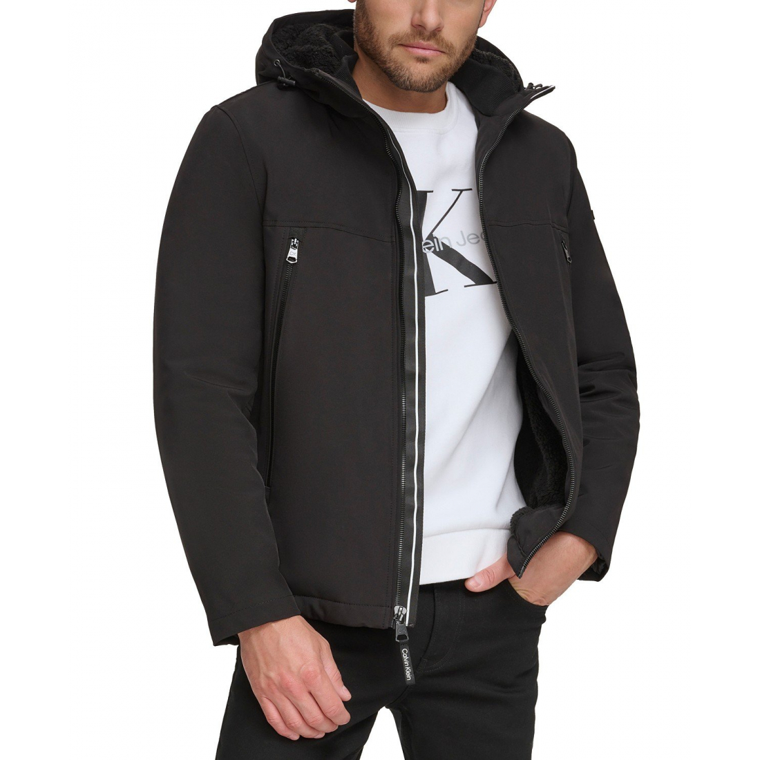 Veste Wax 'Sherpa Lined Infinite Stretch Soft Shell' pour Hommes