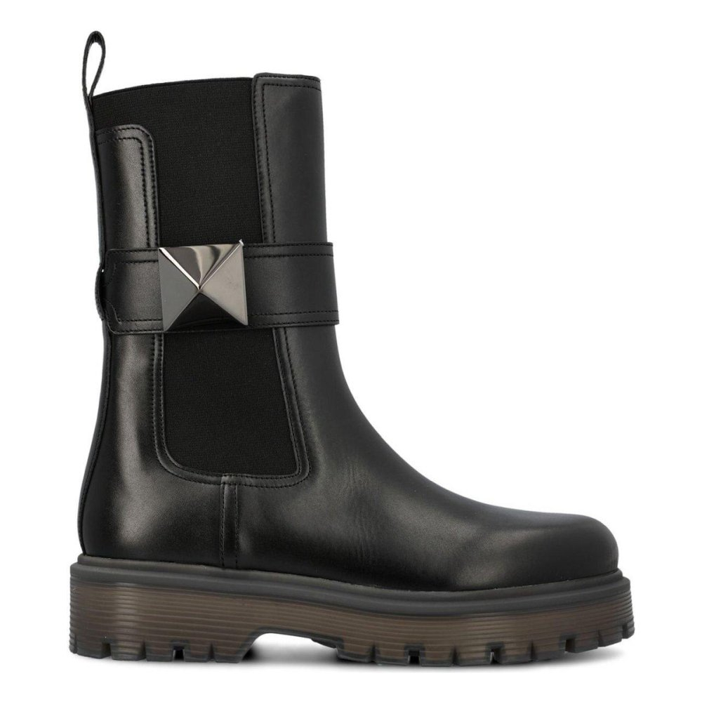 Bottines 'Garavani One Stud Beatle Round Toe' pour Femmes