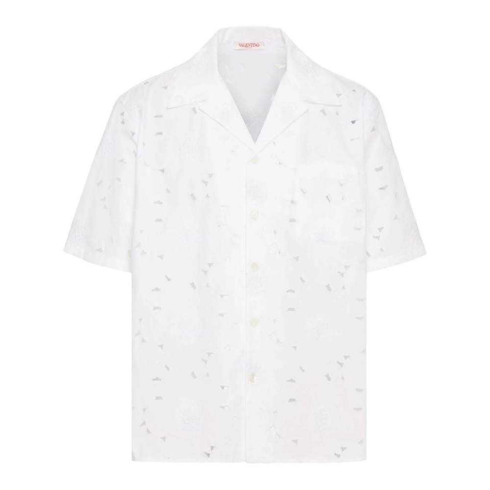 Chemise à manches courtes 'Broderie-Anglaise Bowling' pour Hommes