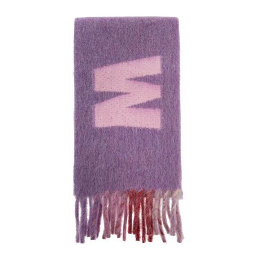 Écharpe en laine 'Logo Fringed' pour Femmes